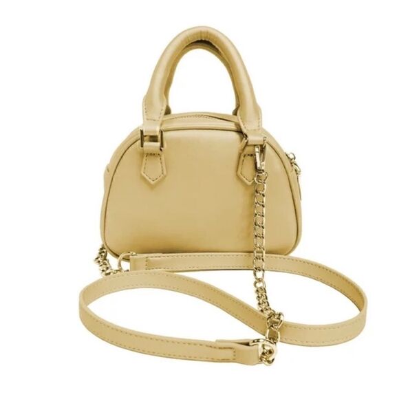 NWT Badgley Mischka Studio Metallic Gold Quilted Studded Dome Crossbody Bag. - Picture 2 of 15